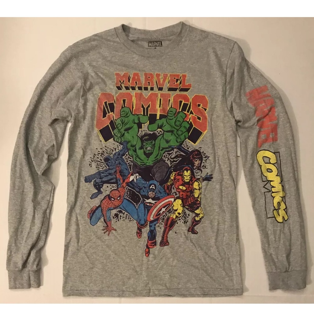 Retro Marvel Comics Avengers Long Sleeve Shirt
